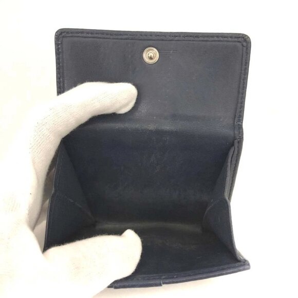 LOEWE Logo Buckle Motif Leather Bifold Wallet Navy blue/8BG0110 - Picture 7 of 8